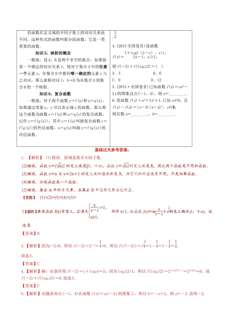 高中数学 专题1.2.1 函数的概念视角透析学案 新人教A版必修1-新人教A版高一必修1数学学案_第2页