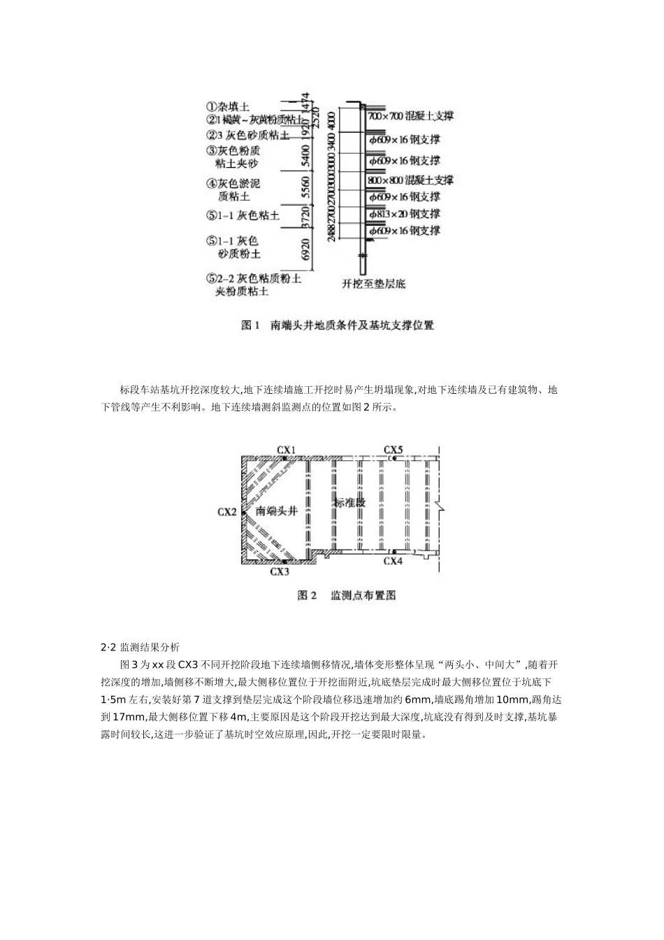 地铁车站深基坑地下连续墙变形监测_第2页
