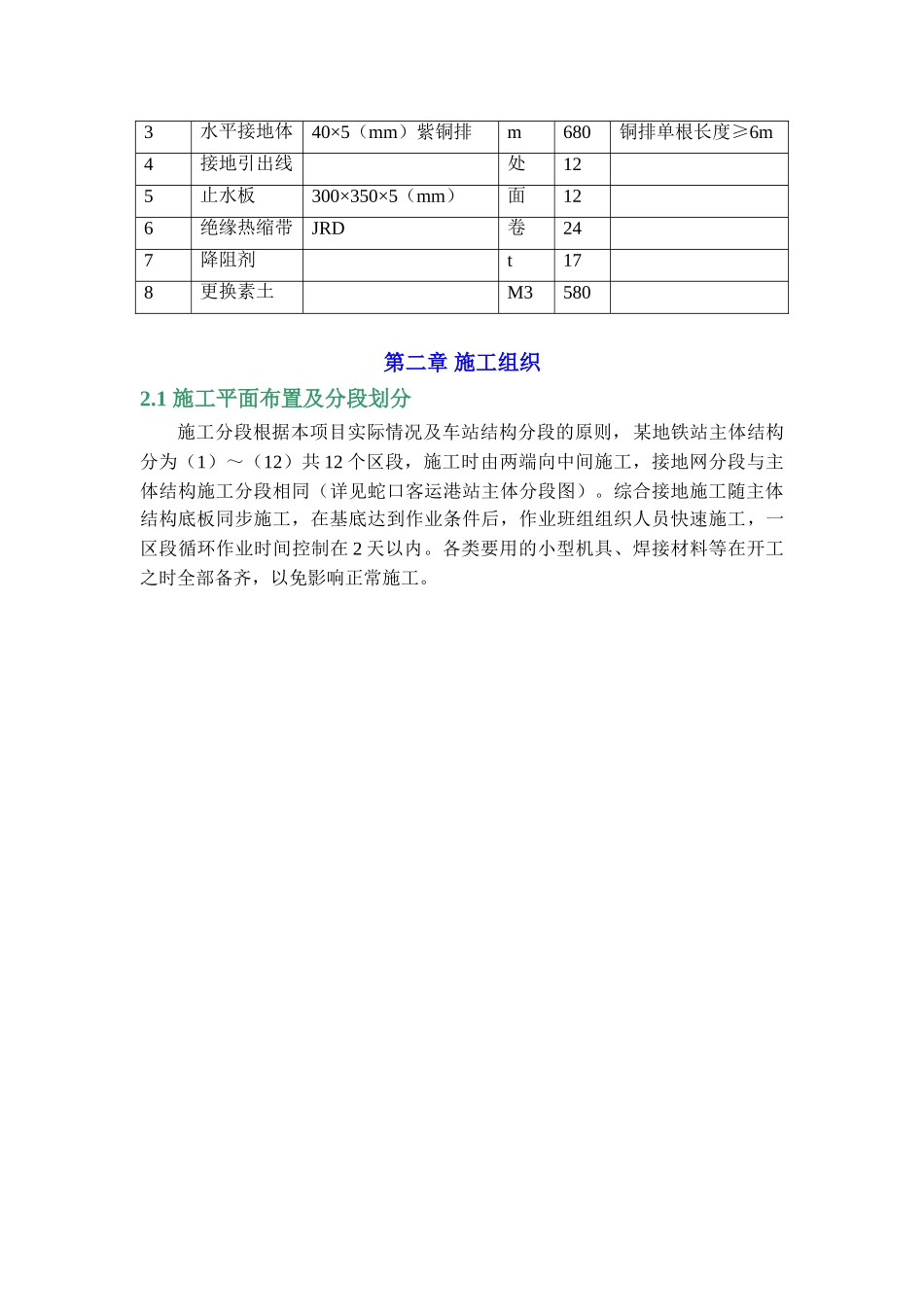地铁车站综合接地系统施工方案_第2页
