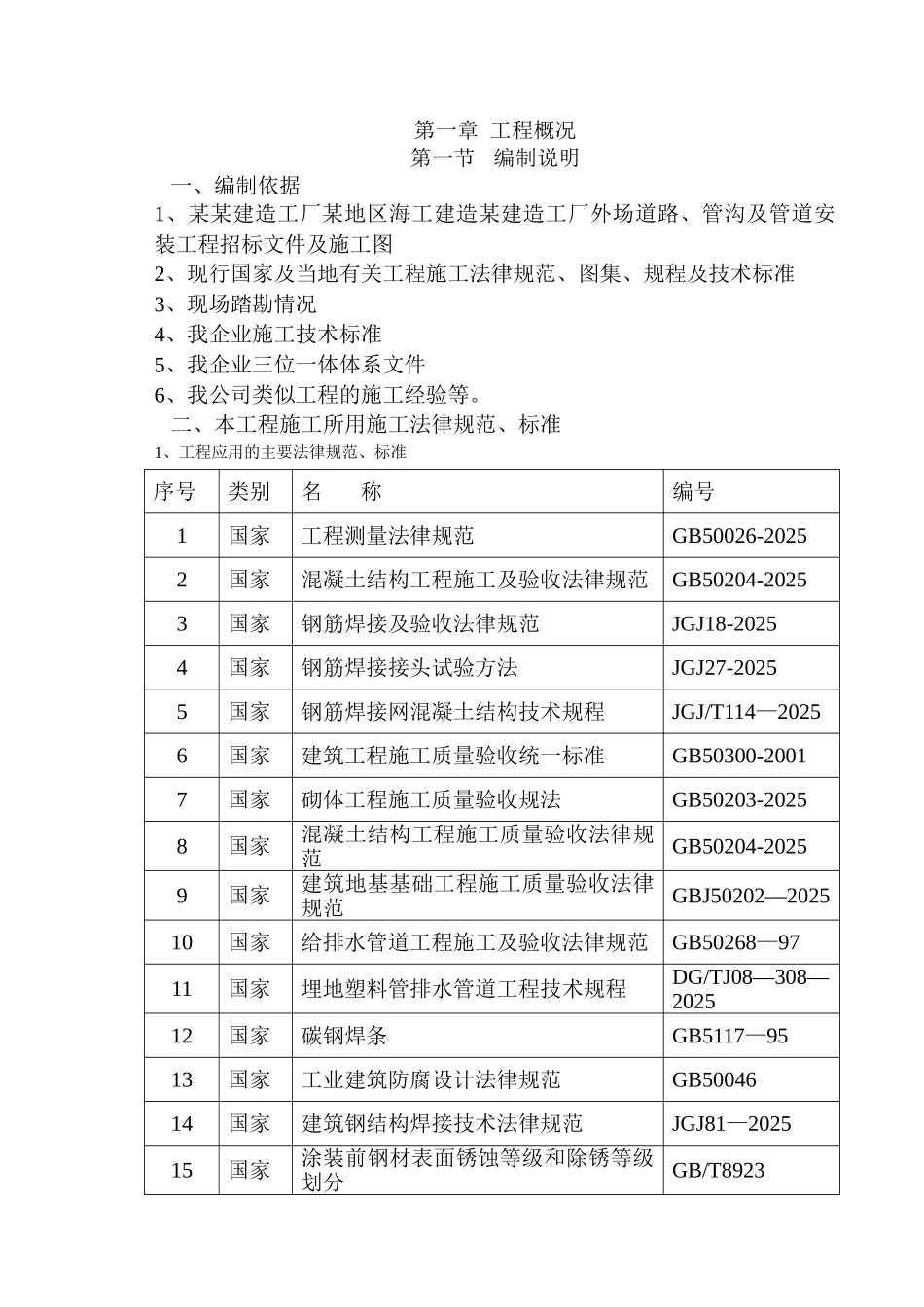 场区室外给排水管道施工组织设计_第3页