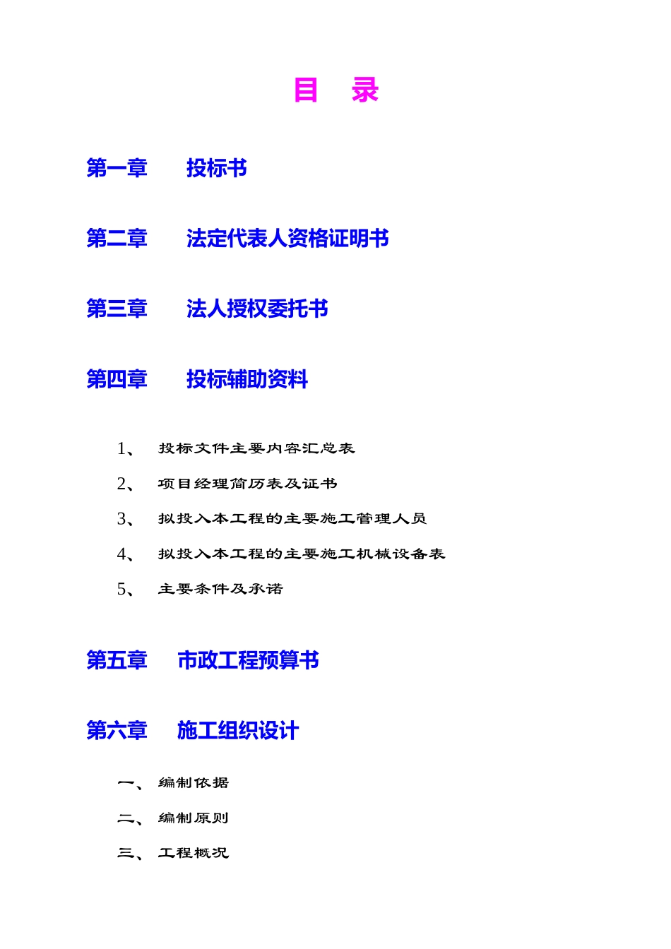城区雨污水管网建设及改造工程投标文件_第1页