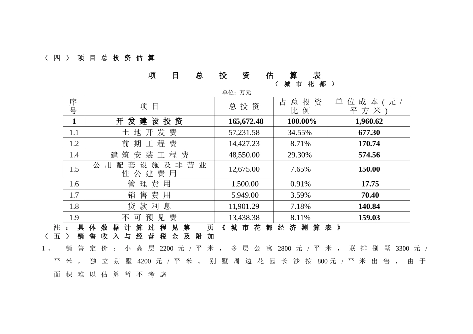 城市花都、桃花岭项目投资价值分析_第3页