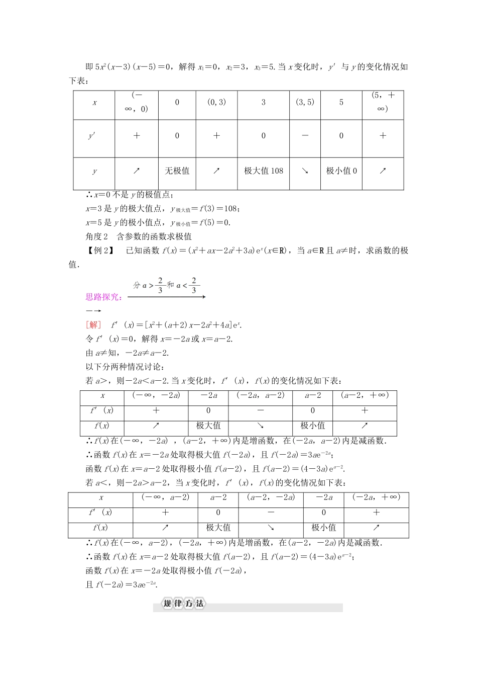 高中数学 第1章 导数及其应用 1.3.2 函数的极值与导数学案 新人教A版选修2-2-新人教A版高二选修2-2数学学案_第3页