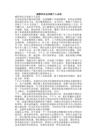 城管科社会实践个人总结-精品范文资料