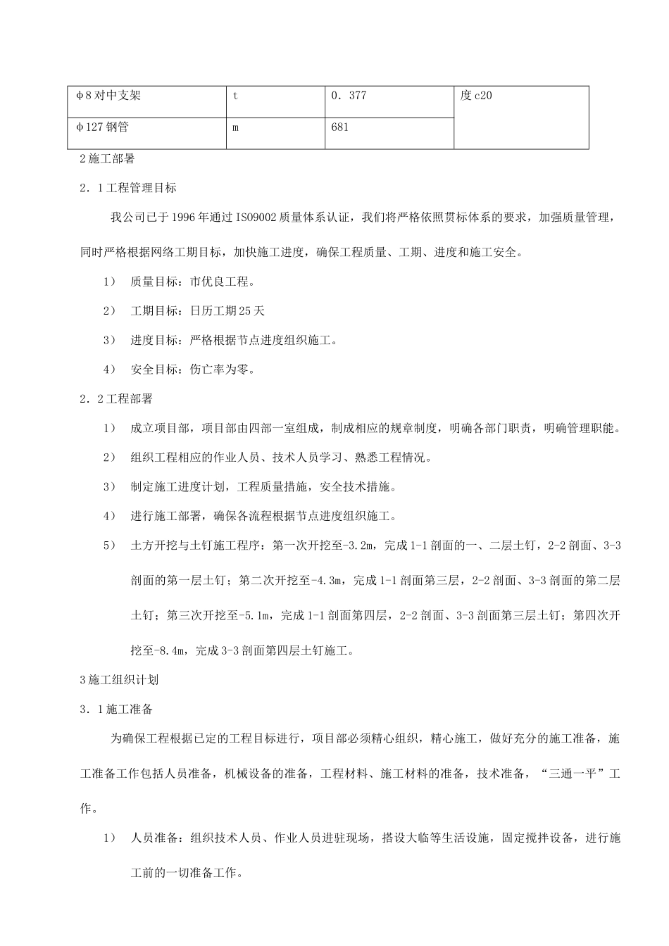 城管综合楼深基坑支护工程施工组织设计_第3页