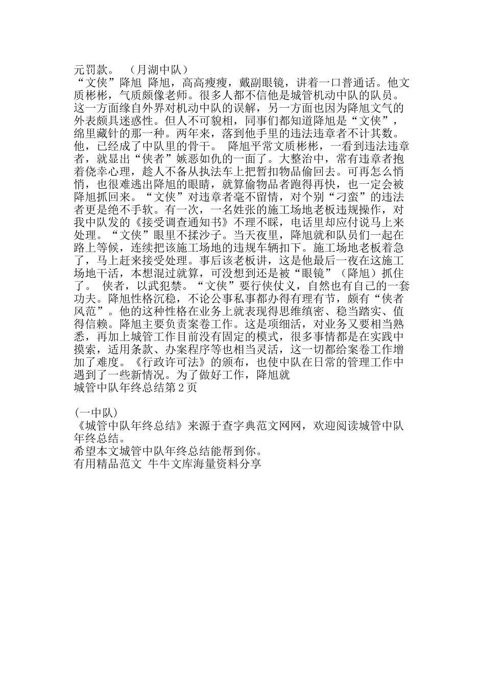 城管中队年终总结-精品范文资料_第2页