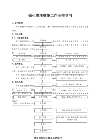 城际铁路钻孔灌注桩基础施工作业指导书