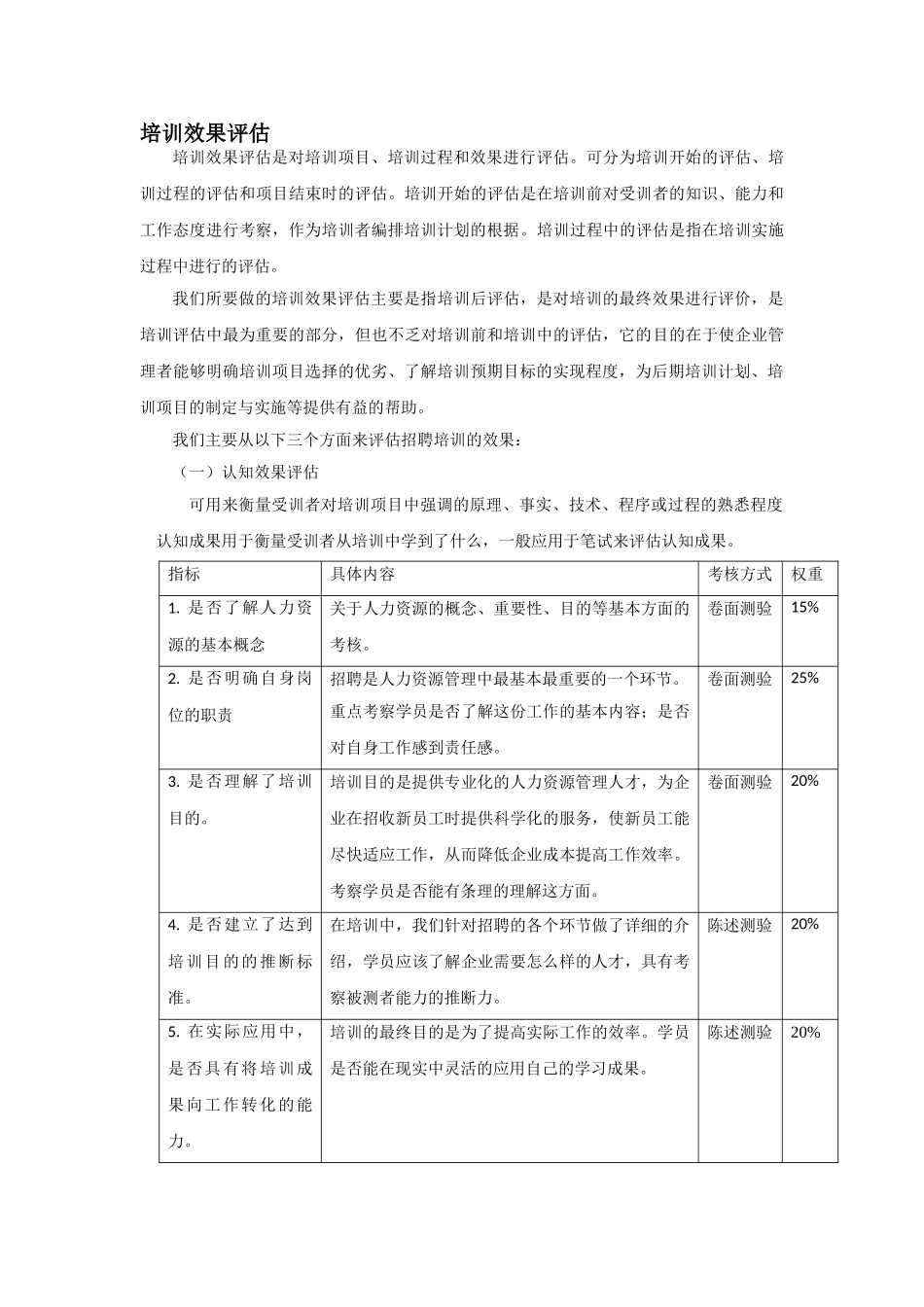培训效果评估及相关的反馈与改进_第1页