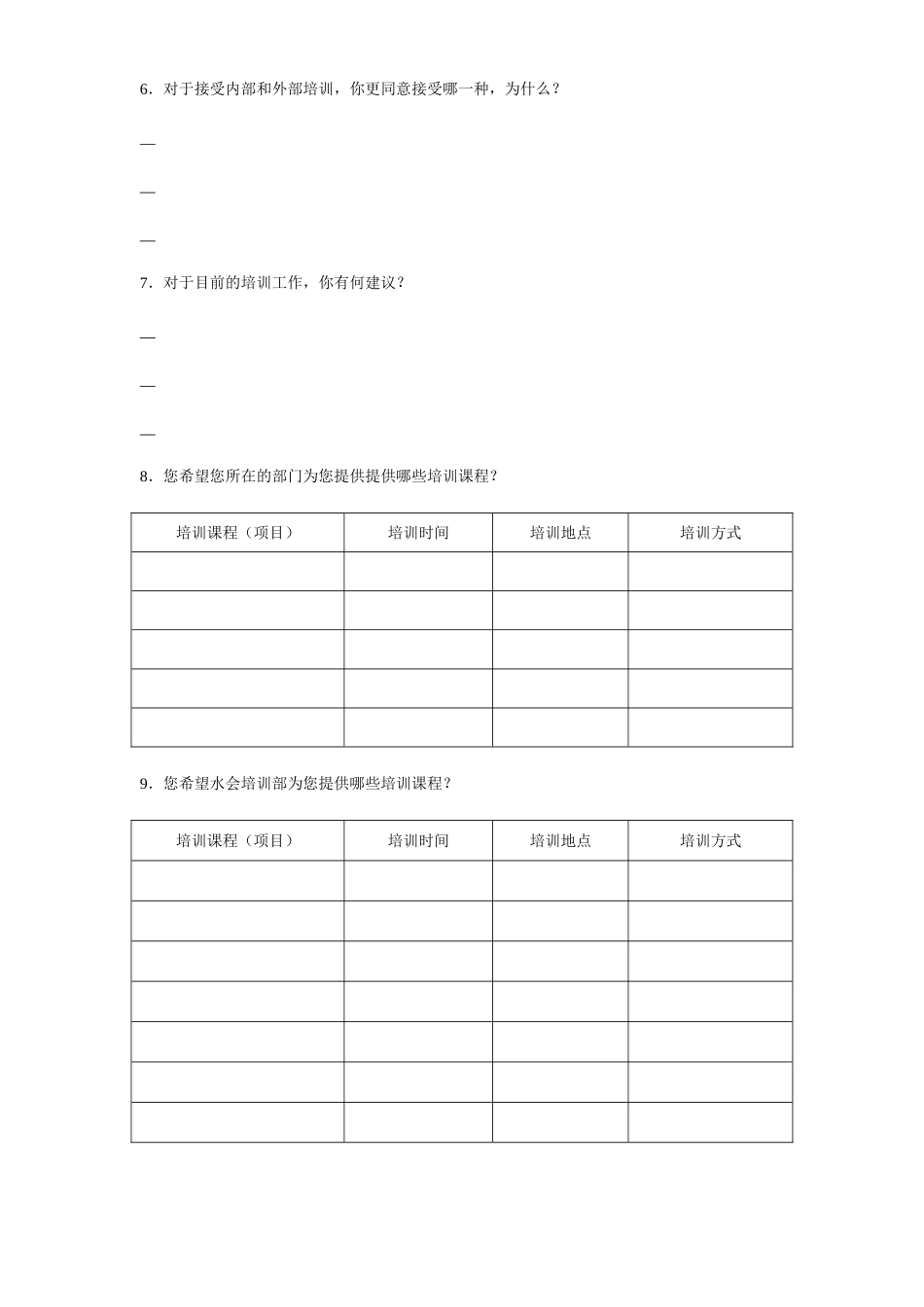 培训需求调查问卷_第2页