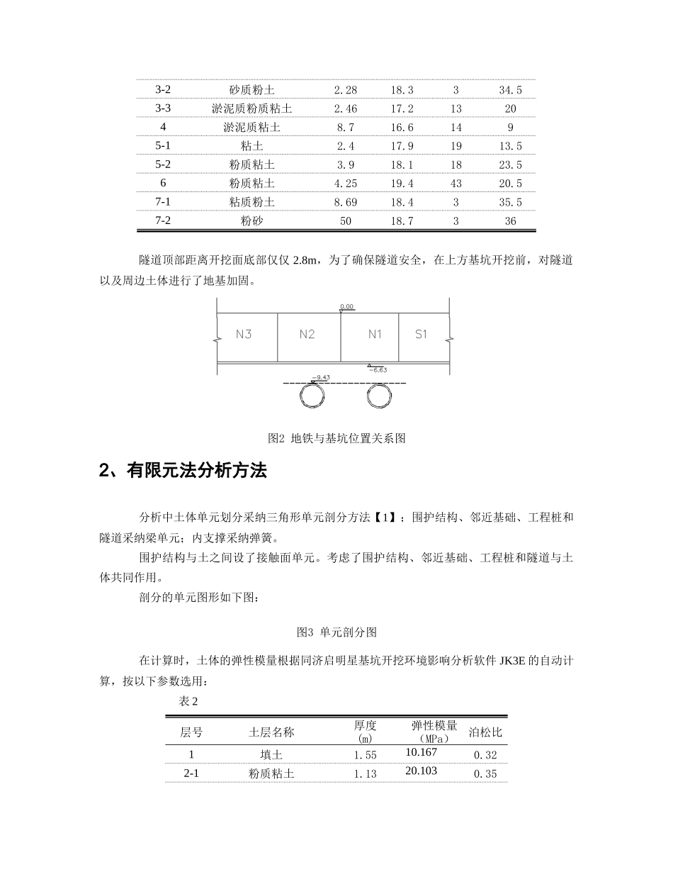 基坑开挖引起的地铁隧道变形环境评估_第2页