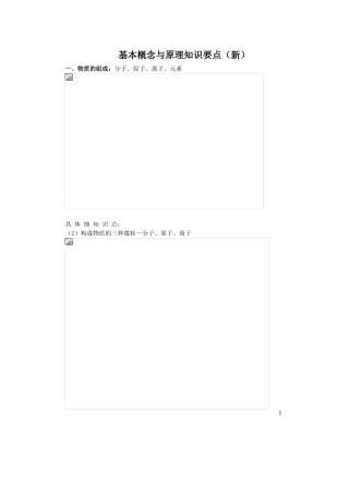 基本概念与原理知识要点