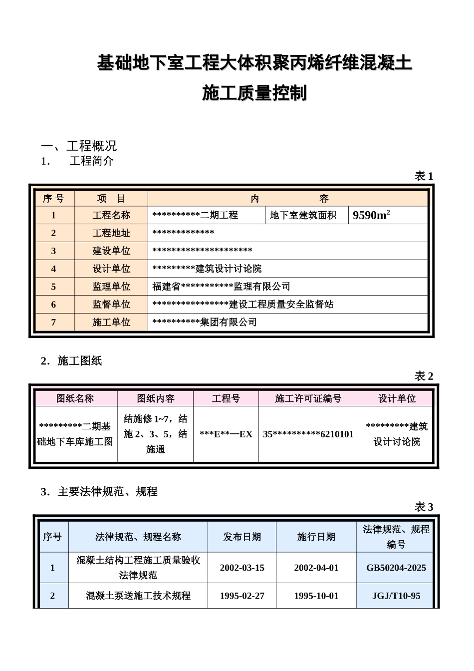 基础地下室大体积聚丙烯纤维混凝土施工方法及质量控制_第3页