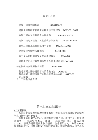 基础施工组织设计