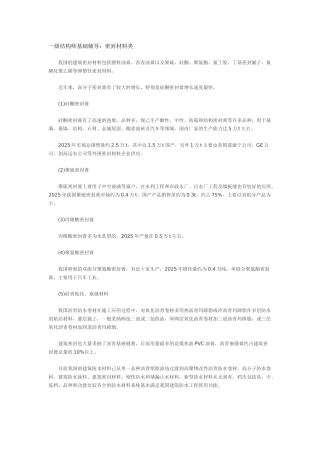 基础辅导：密封材料类