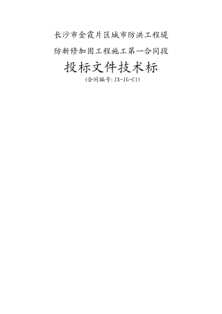 堤防工程水利标施工组织设计