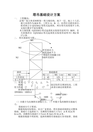 塔吊基础设计方案一