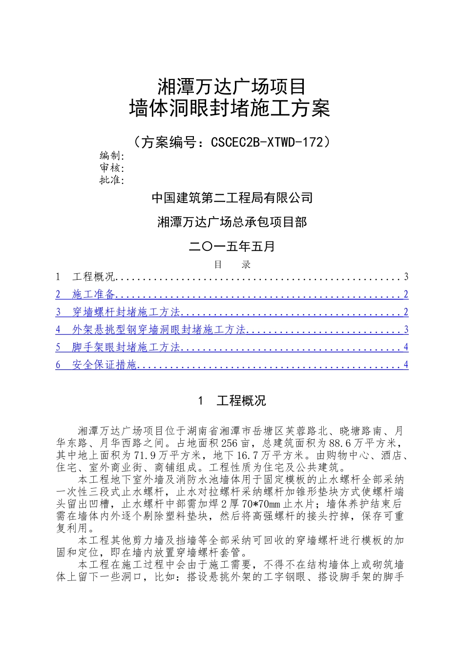 墙体螺杆洞封堵施工方案_第1页