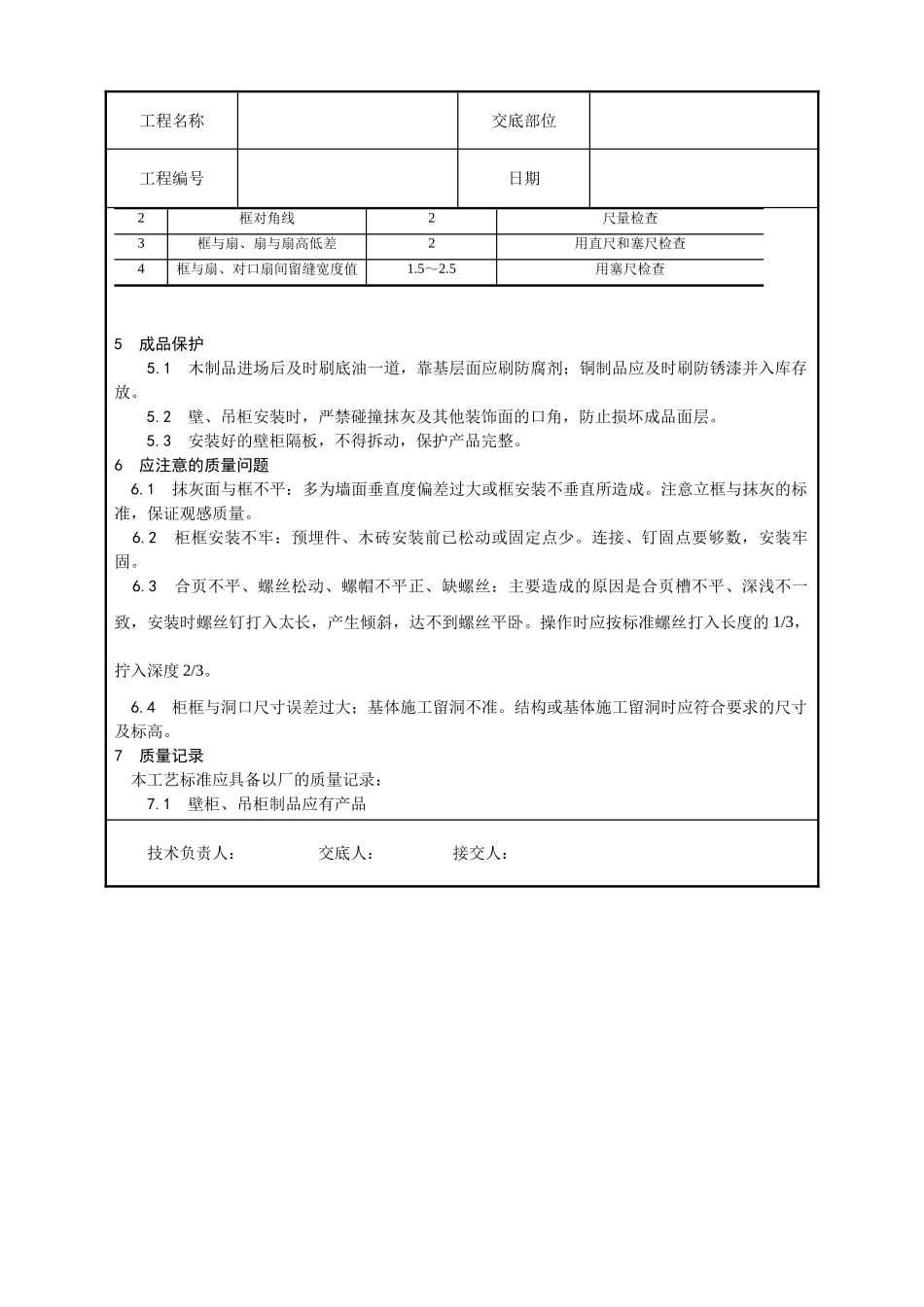 壁柜吊柜安装工艺_第3页