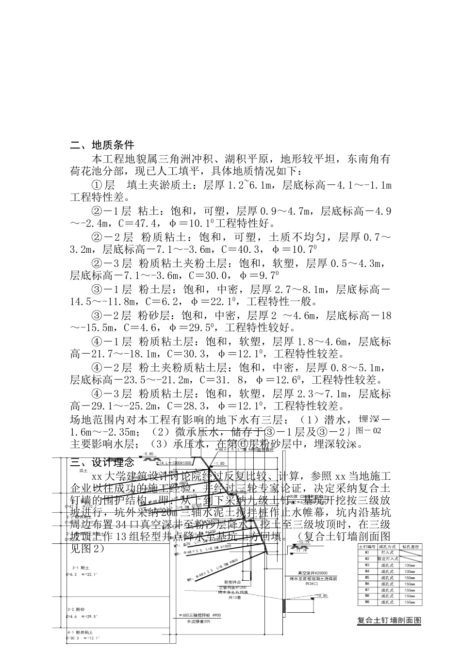 复合土钉墙围护结构在超大深基坑中的应用_第2页