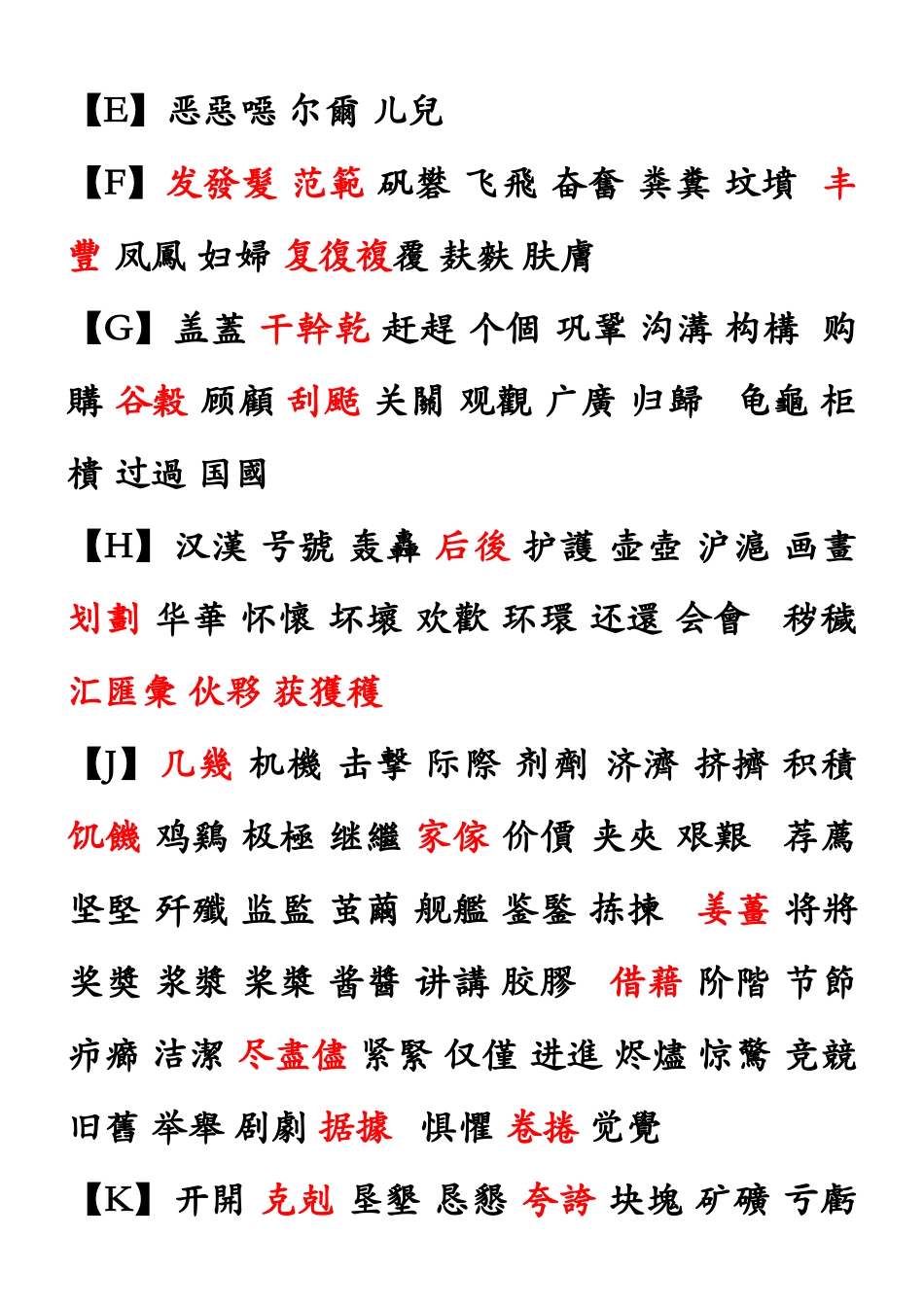 复旦千分考繁体字复习资料_第2页