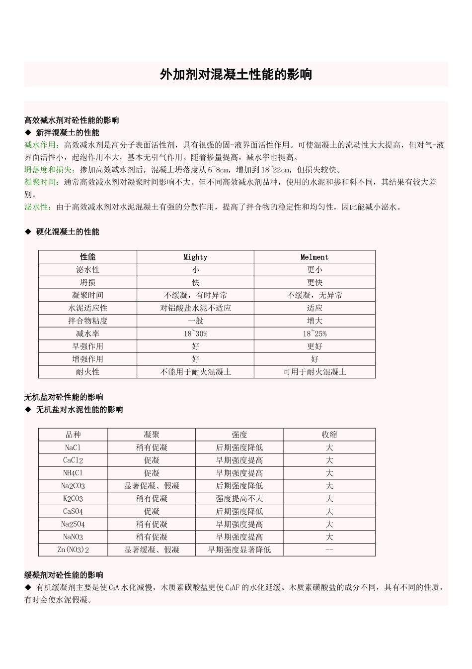 外加剂对混凝土性能的影响_第1页