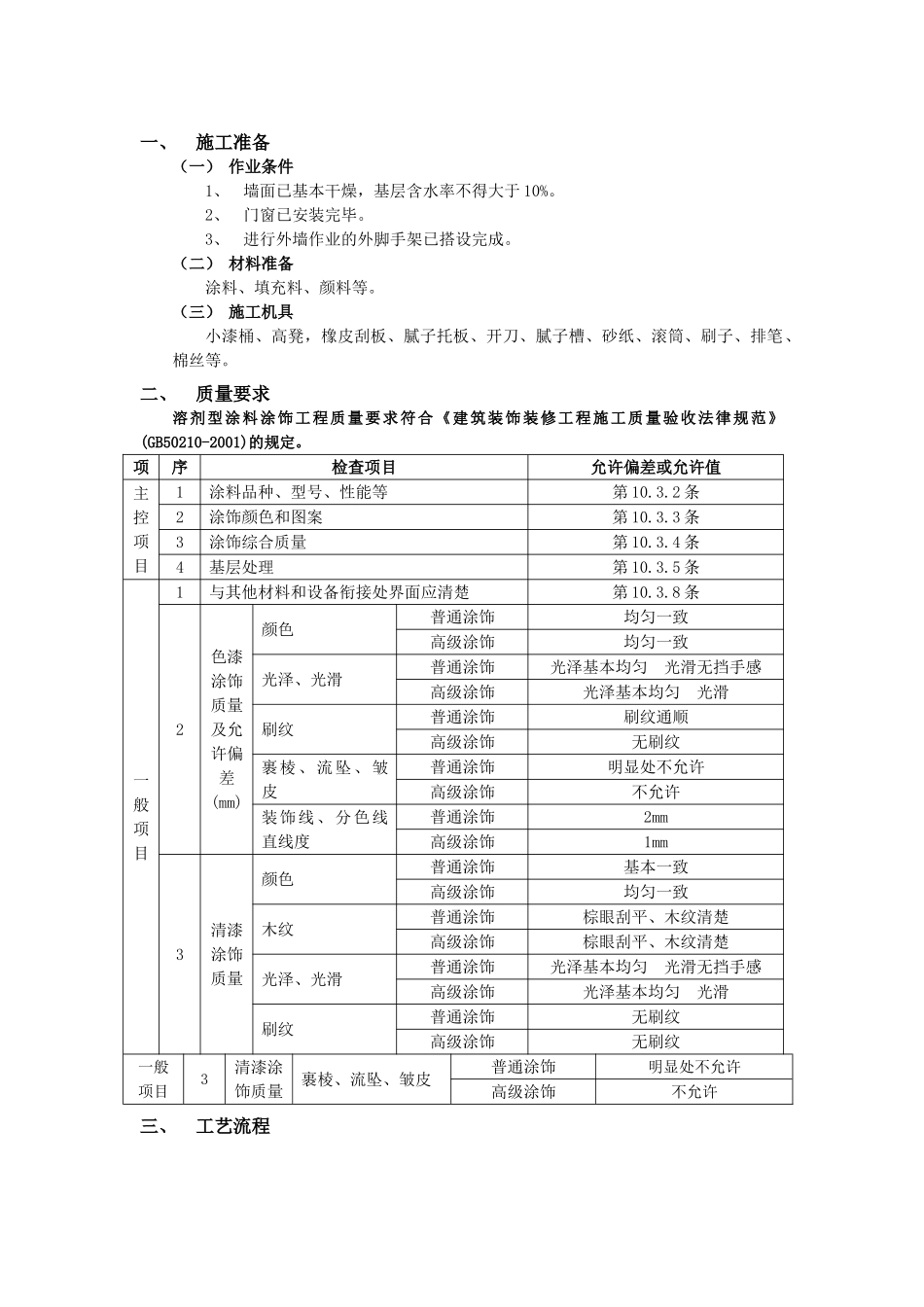 外墙涂料工程技术交底模板_第1页