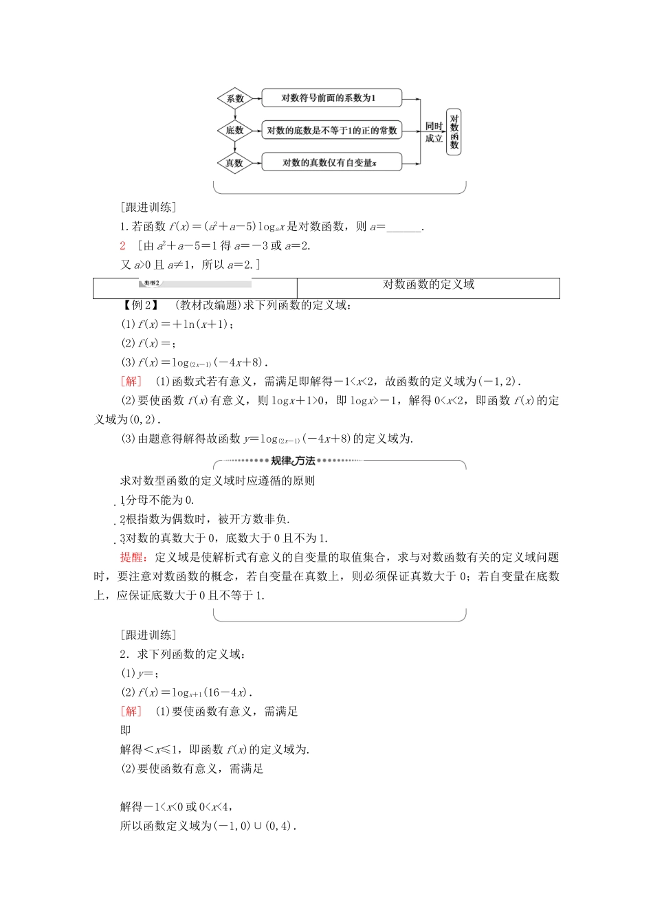 高中数学 第2章 基本初等函数（Ⅰ）2.2 对数函数 2.2.2 对数函数及其性质 第1课时 对数函数的图象及性质学案 新人教A版必修1-新人教A版高一必修1数学学案_第3页