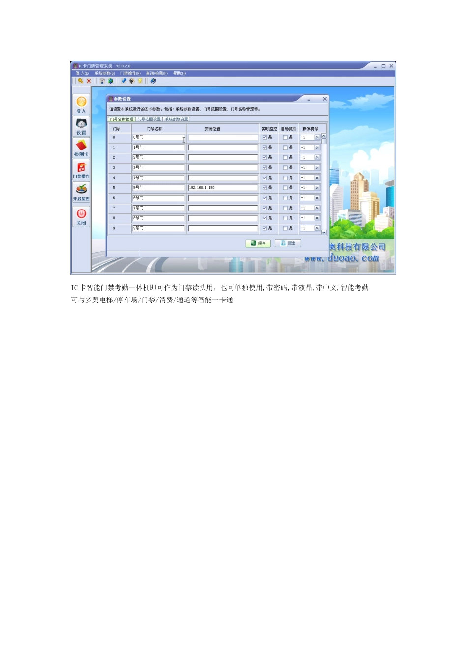 多奥IC卡ID卡CPU卡门禁智能控制系统方案技术参数图片简介功能描述_第3页