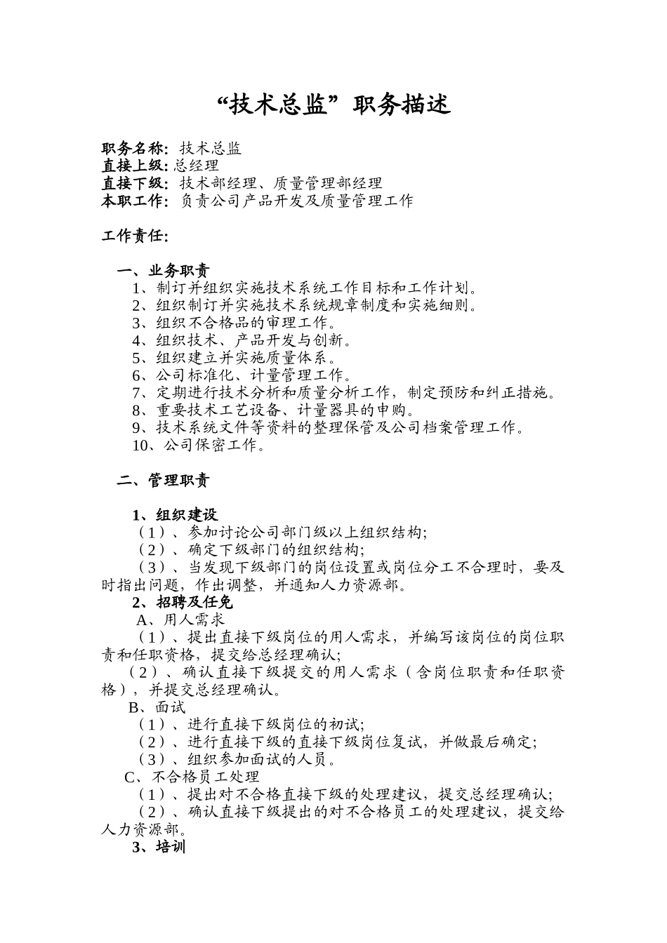 大中型企业集团八大总监职务描述-技术总监职务描述_第2页