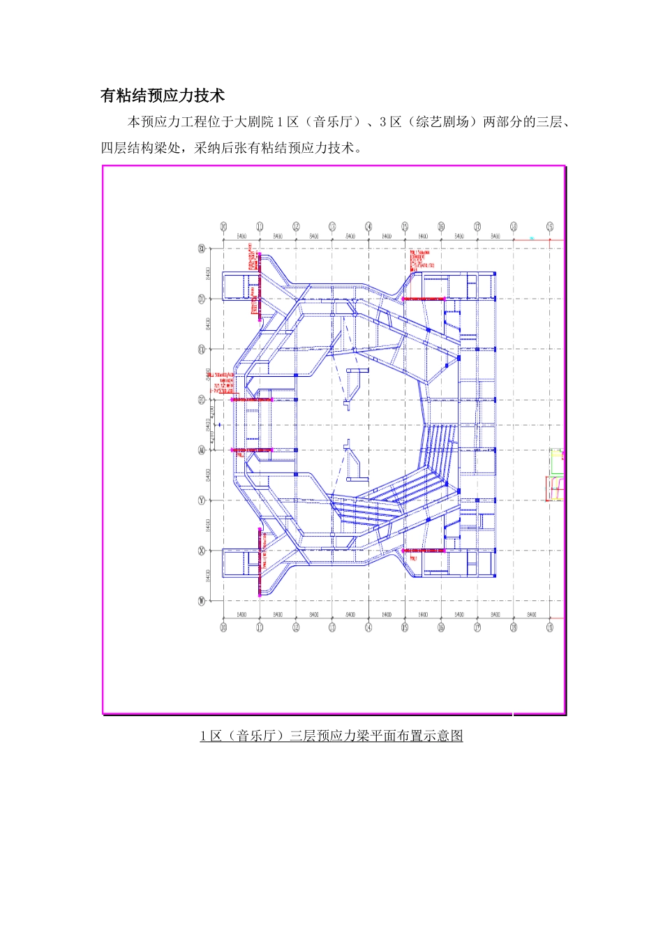 大剧院工程有粘结预应力技术应用_第1页