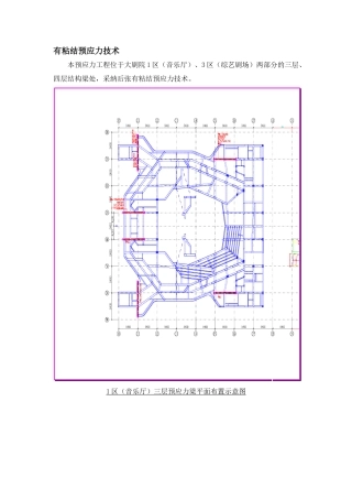 大剧院工程有粘结预应力技术应用