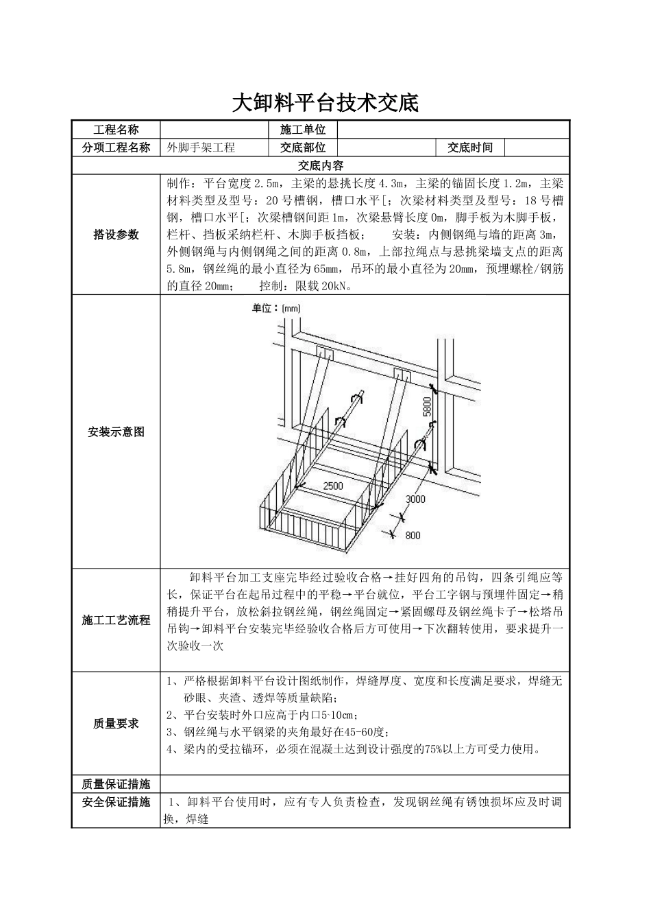 大卸料平台技术交底_第1页