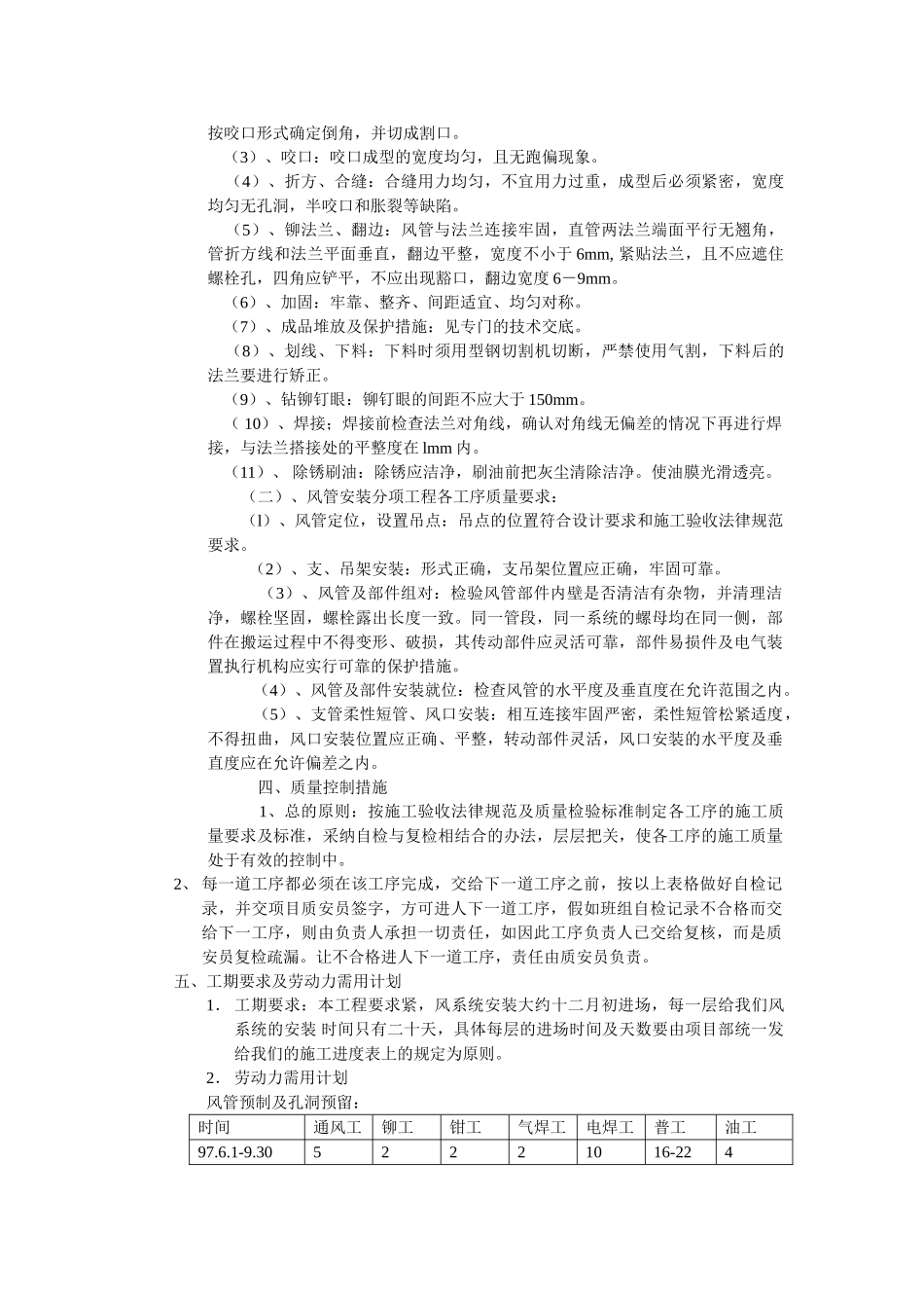 大厦通风空调分项工程施工方案_第3页
