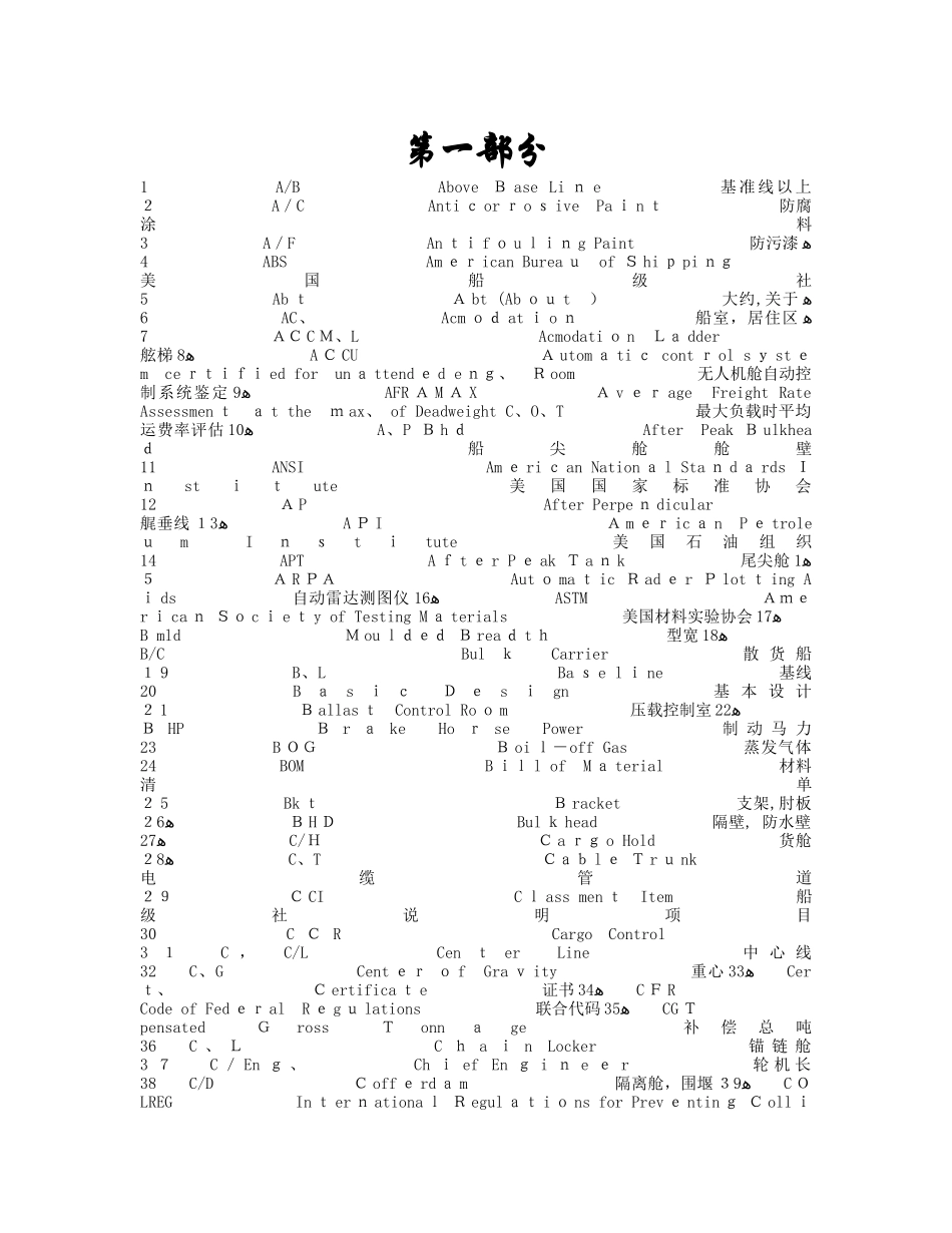 所有船舶常用的英文缩写_第1页