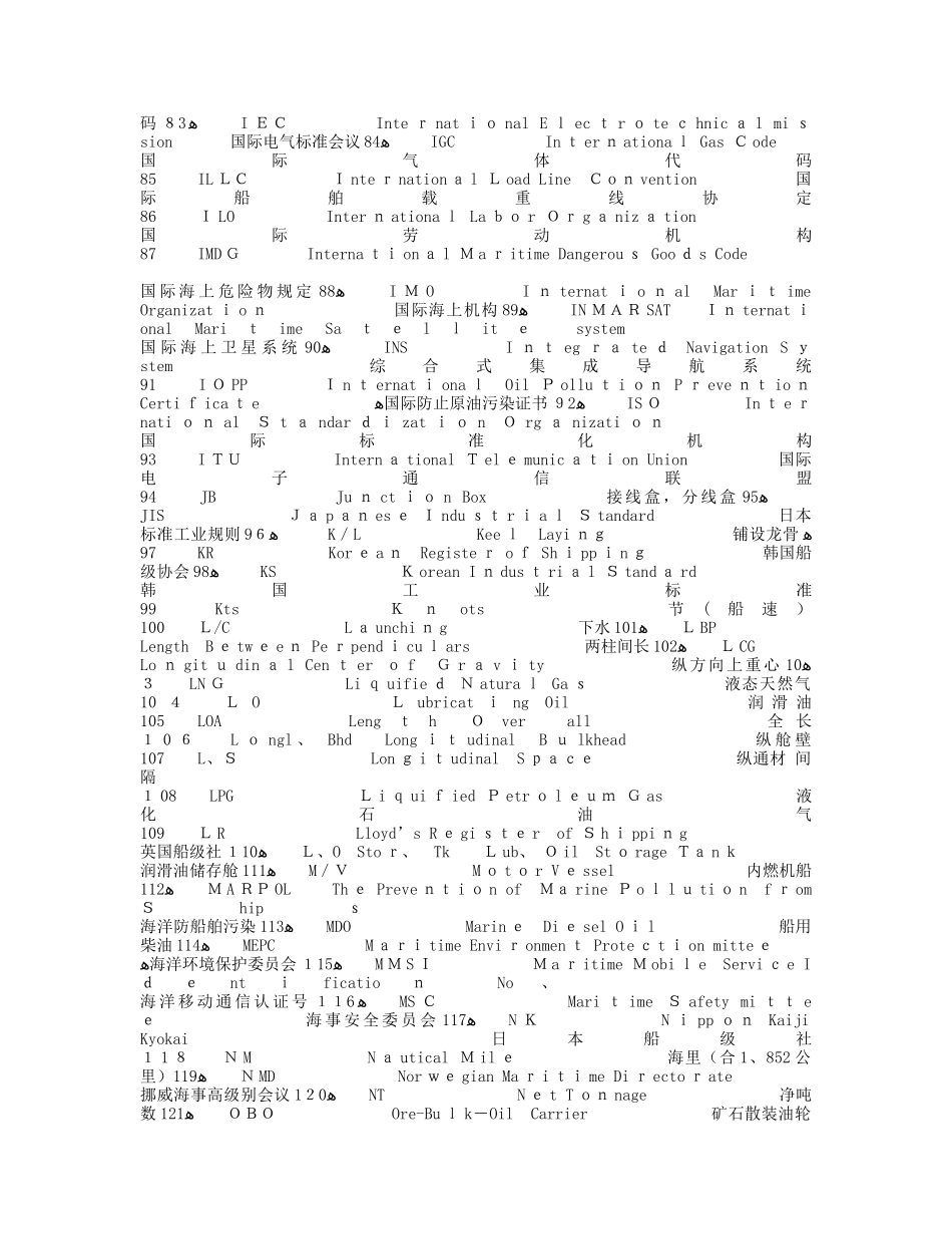 所有船舶常用的英文缩写_第3页