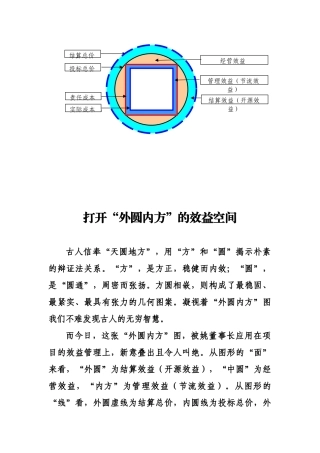 打开“外圆内方”的效益空间