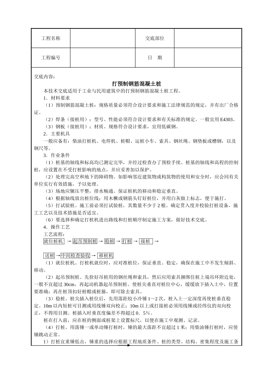 打预制钢筋混凝土桩_第1页