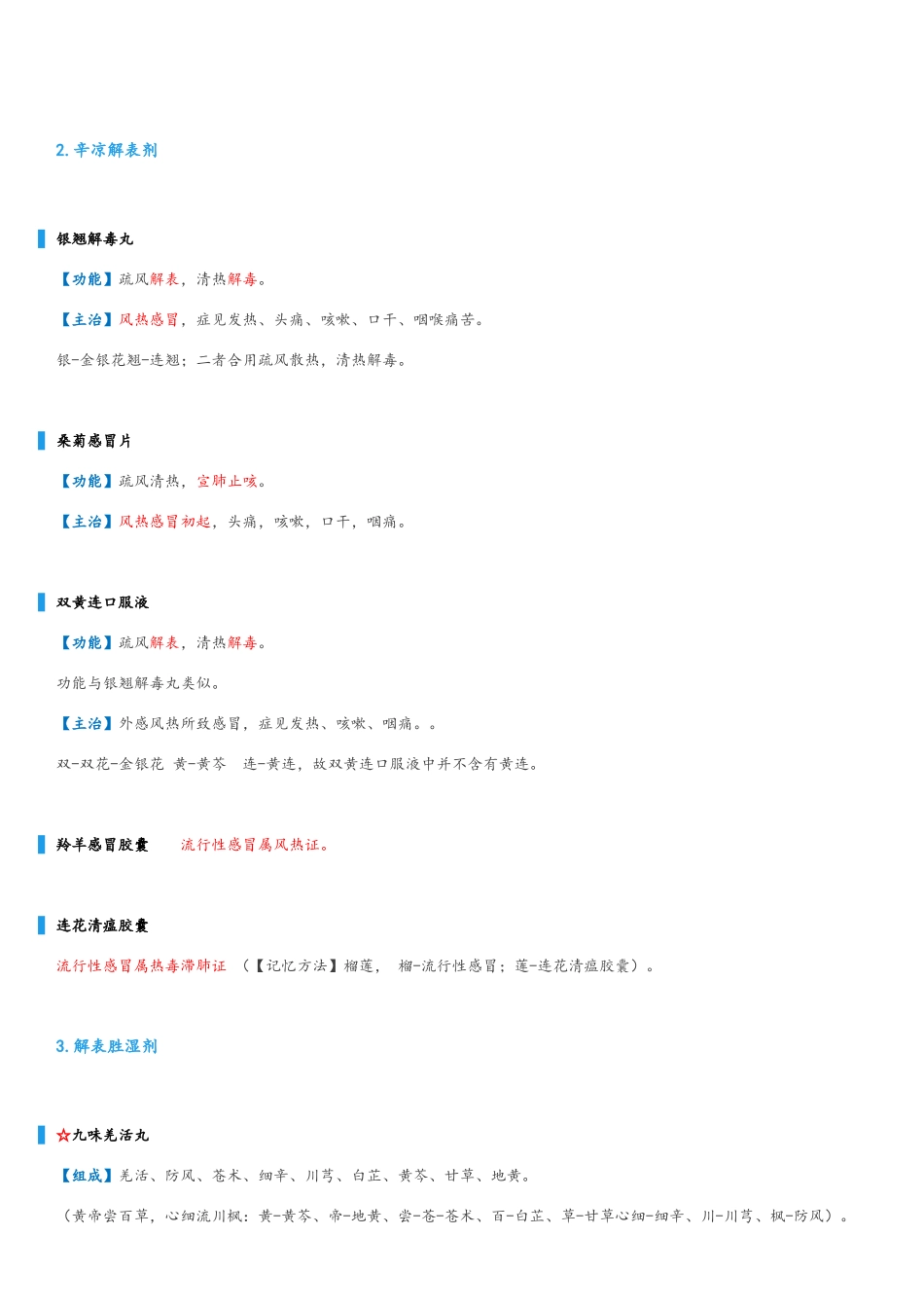 执业中药师《药学专业知识二》中成药考点_第2页