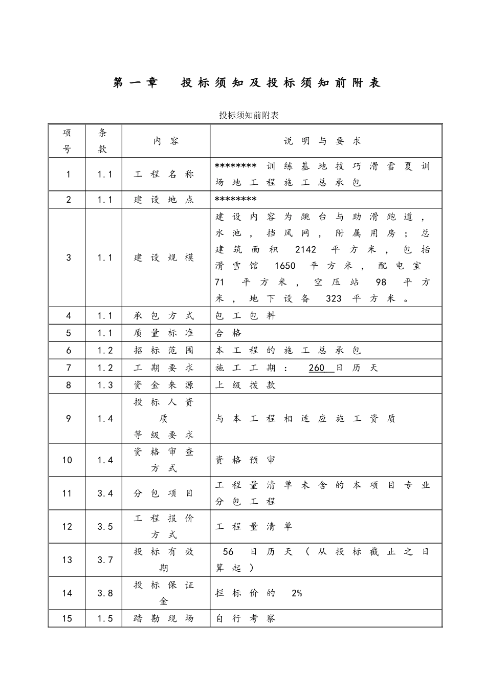 技巧滑雪夏训场地施工招标文件_第3页