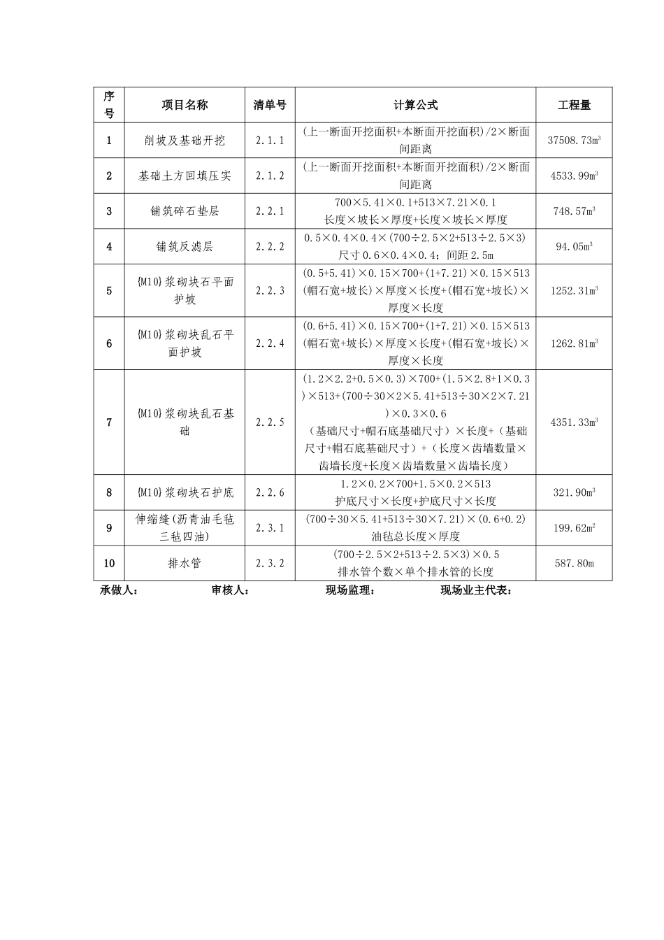 护坡工程量计算书_第2页