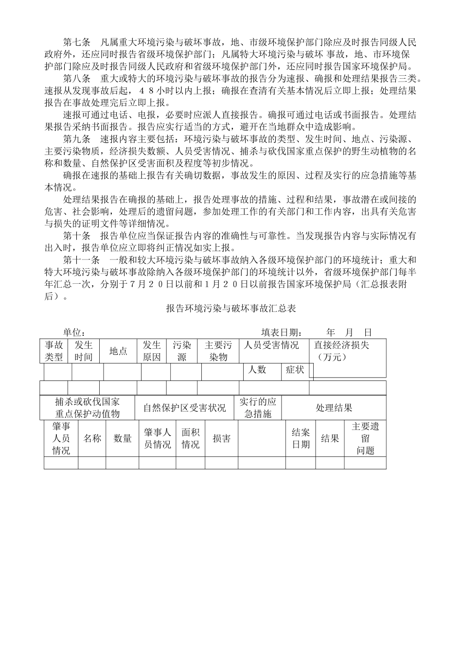 报告环境污染与破坏事故的暂行办法_第2页