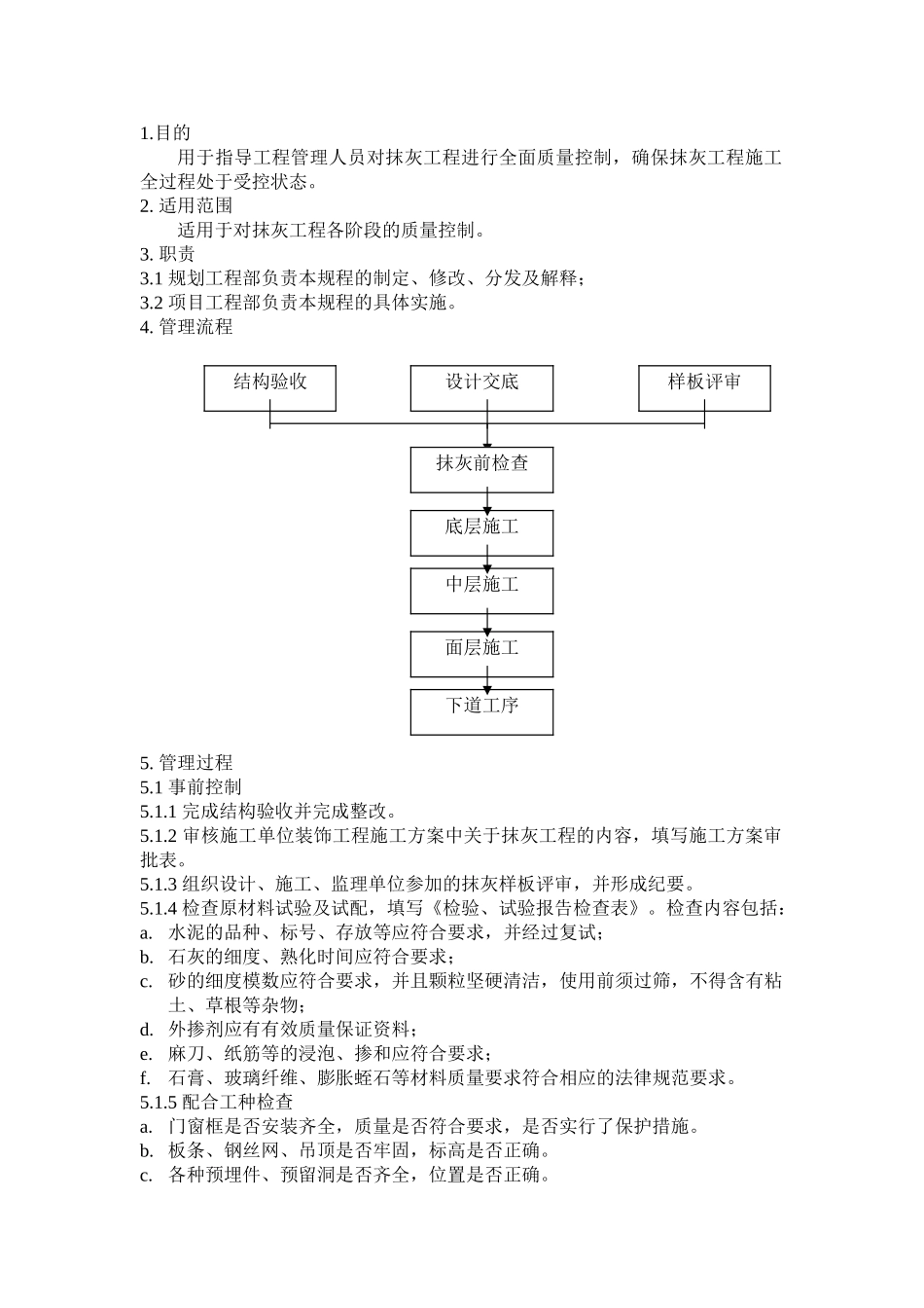 抹灰工程施工管理规程_第1页