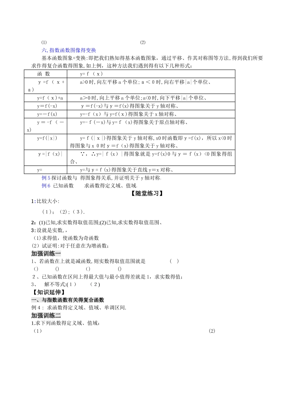 指数函数要点及常见题型_第2页