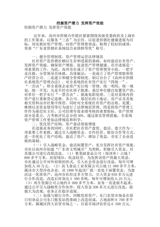 挖掘资产潜力-发挥资产效能