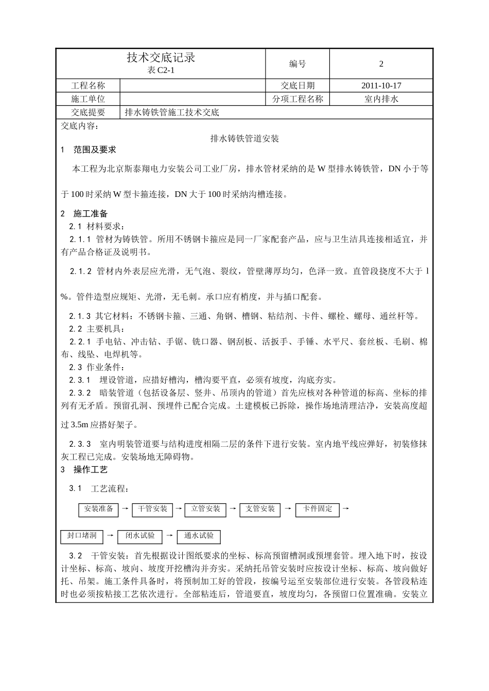 排水管道安装工艺1_第1页