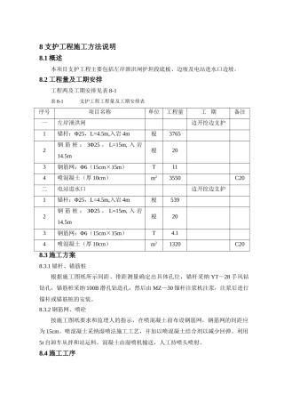 支护工程施工方法说明