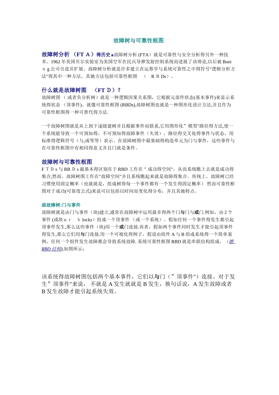 故障树与可靠性框图_第1页