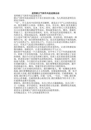 教师树正气转作风促发展总结-精品范文资料