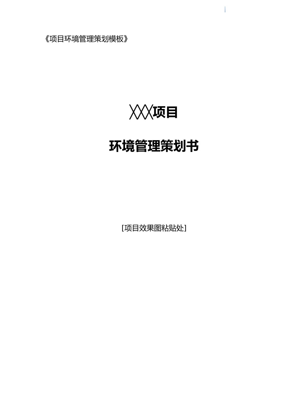 新建工程项目环境管理策划书模板_第1页