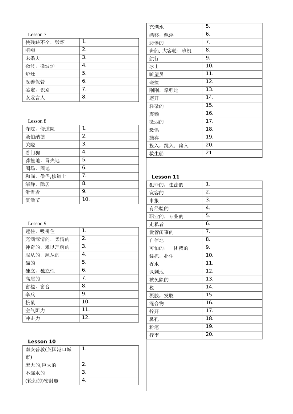 新概念第三册单词表默写用_第2页
